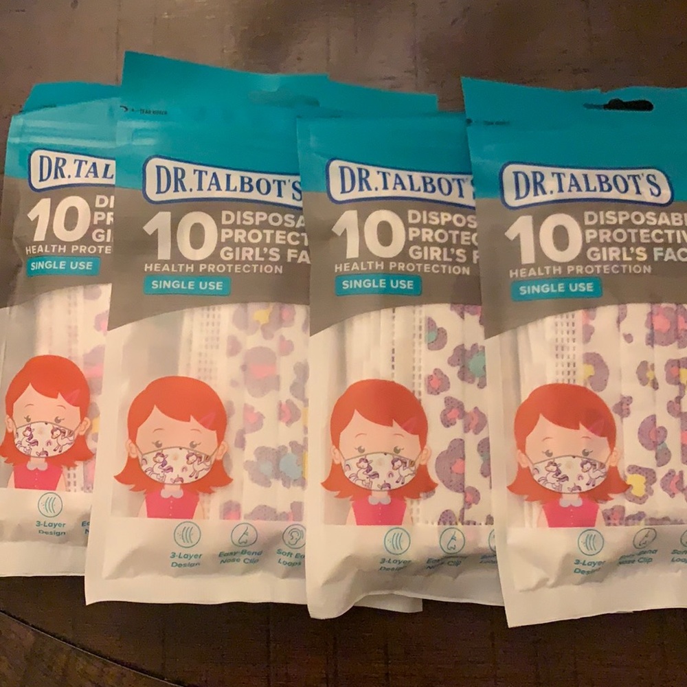 Dr. Talbots Girls Disposable Face Masks for children age 2-5 years